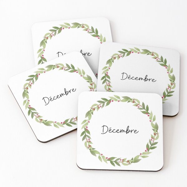 Item preview, December in French Christmas wreath birthday t-shirts designed and sold by frenchstylehome.