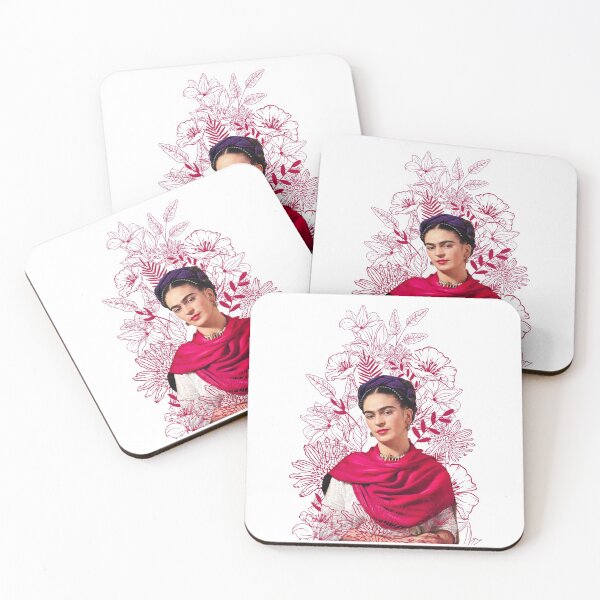 Item preview, Frida Kahlo print, pink flowers designed and sold by Adriana C (All about Frida).