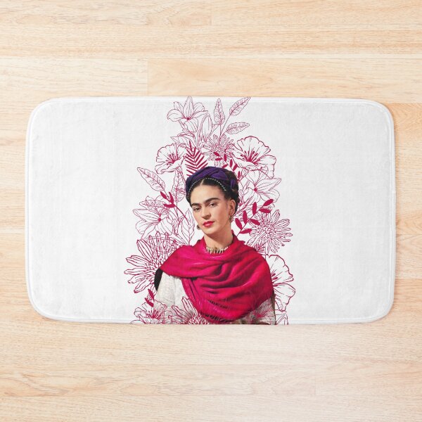 Item preview, Frida Kahlo print, pink flowers designed and sold by Adriana C (All about Frida).