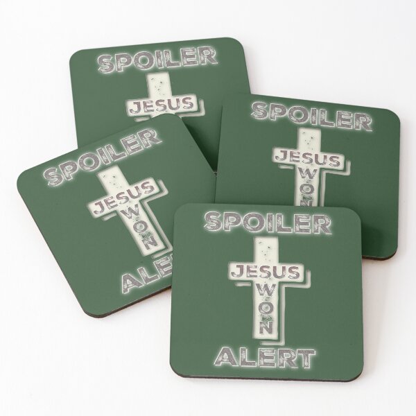 Item preview, Spoiler Alert, Jesus Won! Christian T-shirt Design with Cross designed and sold by TheKingdomAttic.