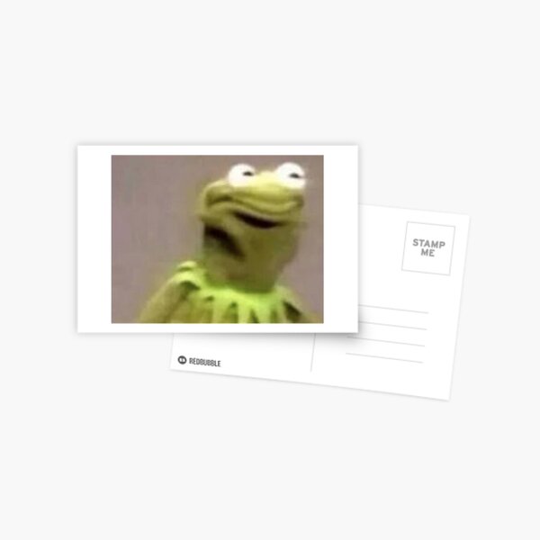 Kermit Der Frosch Das Gesicht Postkarte Von Erikdactyl Redbubble