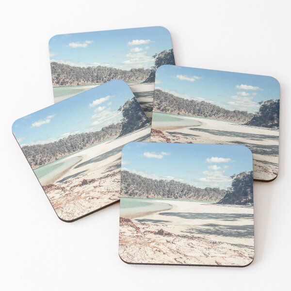Item preview, Peaceful rocky beach landscape in Pambula, Australia II designed and sold by InkyBlooms.