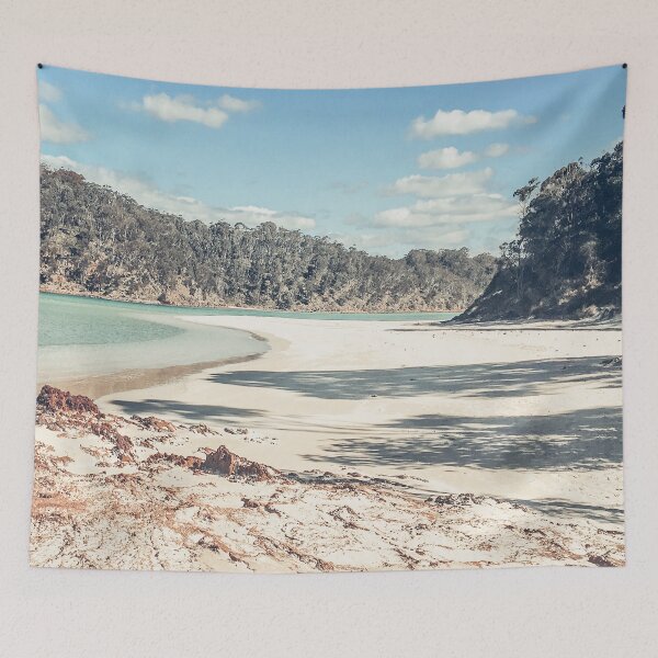Item preview, Peaceful rocky beach landscape in Pambula, Australia II designed and sold by InkyBlooms.