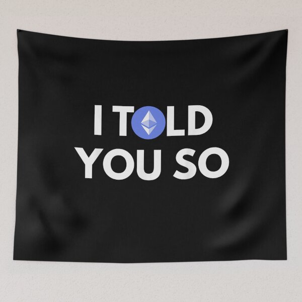Item preview, Ethereum I Told You So | Hold Ethereum ETH designed and sold by Halla-Merch.