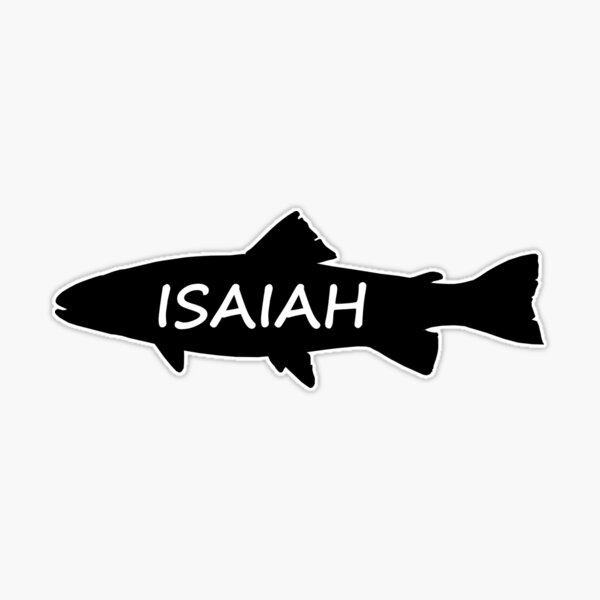Isaiah Fish Sticker for Sale by gulden