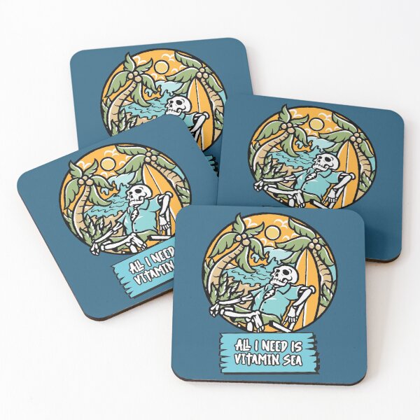 Item preview, All I Need Is Vitamin Sea Ocean Pirate Funny Quote Surf Sailing Pirate Summersticker designed and sold by KLINESTORE.