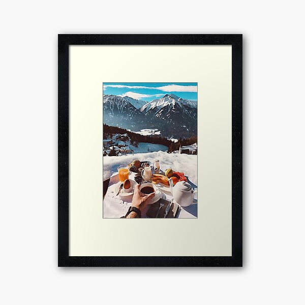 View Mountain Snow Framed Art Print