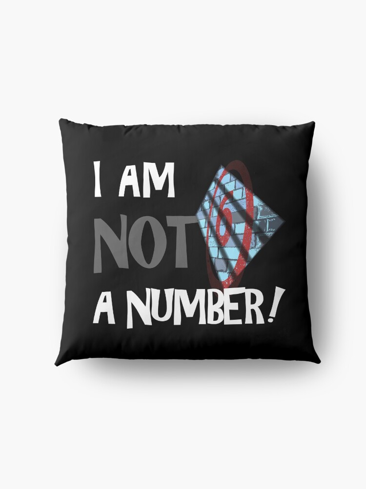 Alternate view of THE PRISONER I AM NOT A NUMBER Floor Pillow