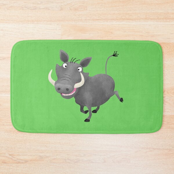 Item preview, Funny african warthog pig cartoon illustration designed and sold by FrogFactory.