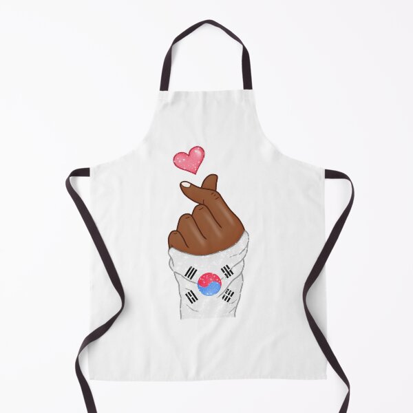 Item preview, Kpop Hand Finger Heart Love Korea Flag Dark Skin designed and sold by Jolly-Yosei.