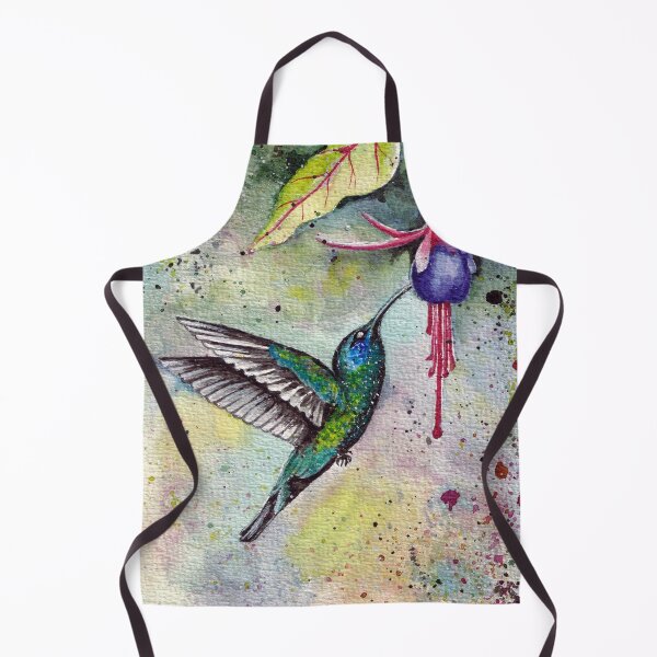 Item preview, Humming Bird And Fuschia Flower Watercolor Art designed and sold by Oirabot.