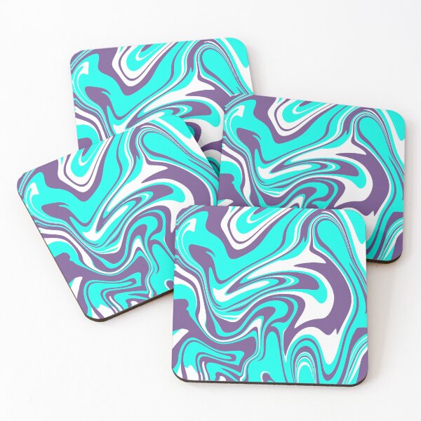 Item preview, aqua purple white marble designed and sold by disclaimersong.