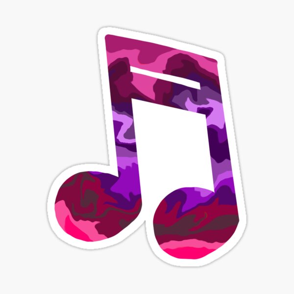 Pink Music Note Stickers Redbubble