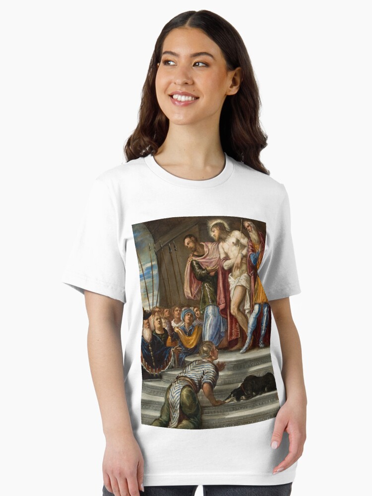 Jesus Smiling Painting Women T Shirt Jesus Smiling Painting Women T Shirt