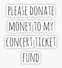 Concert Ticket Fund Sticker