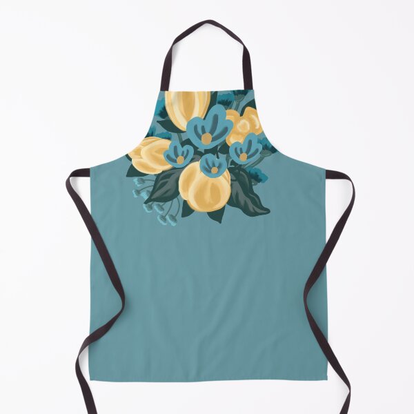 Item preview, Yellow Tulip and Blue Wildflower Bouquet designed and sold by GildedMiddleWay.