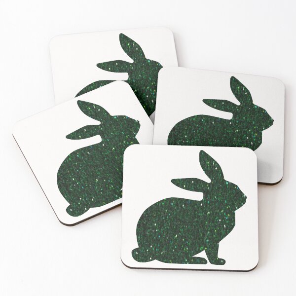 Item preview, Dark Green Faux Glitter Easter Bunny designed and sold by Felicity-K.