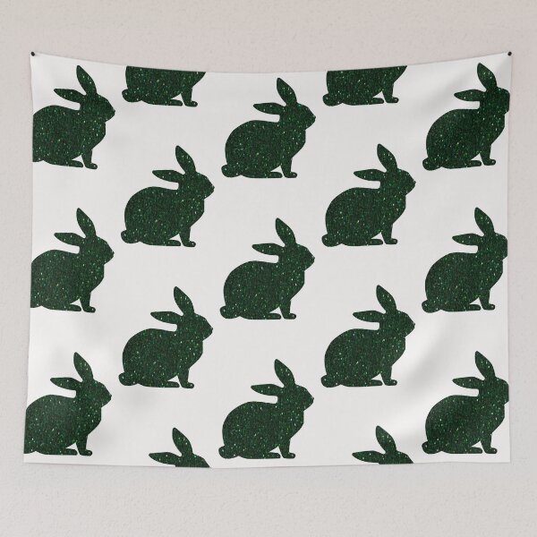 Item preview, Dark Green Faux Glitter Easter Bunny designed and sold by Felicity-K.