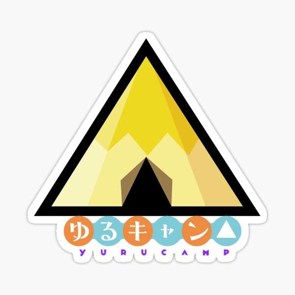 Yuru Camp Reflector Magnet Sticker 02 I Love Camp Kawaii Anime from Japan