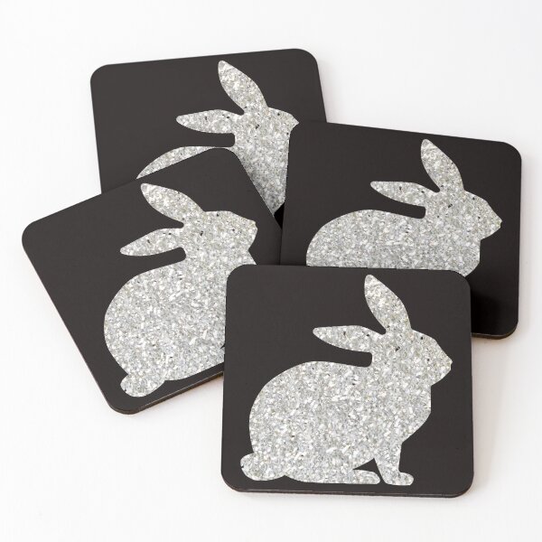 Item preview, Silver Faux Glitter Easter Bunny designed and sold by Felicity-K.