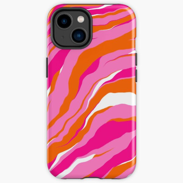 pink and orange marble iPhone Tough Case