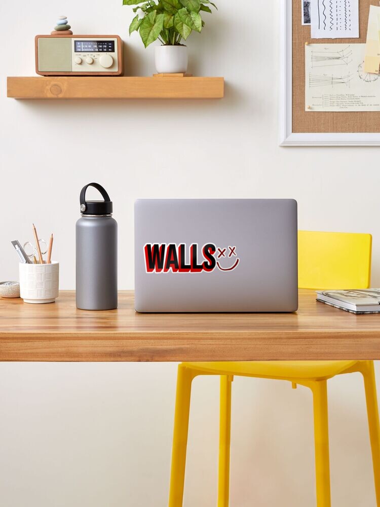 louis tomlinson red smiley walls Sticker for Sale by noellalee