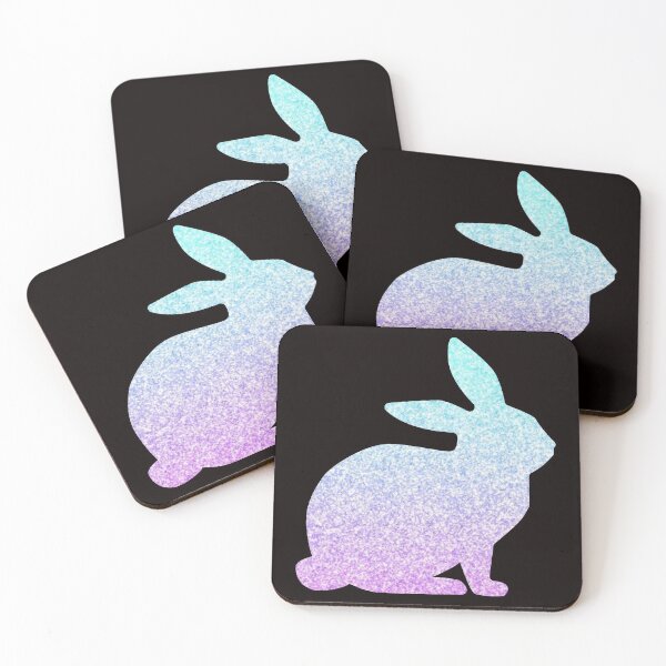 Item preview, Pastel Blue and Purple Ombre Faux Glitter Easter Bunny designed and sold by Felicity-K.