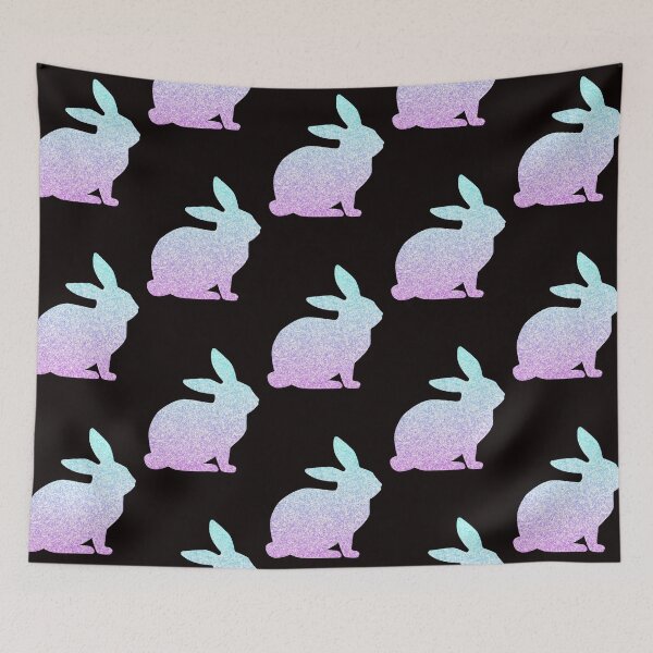 Item preview, Pastel Blue and Purple Ombre Faux Glitter Easter Bunny designed and sold by Felicity-K.
