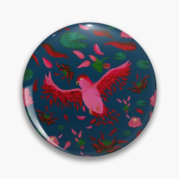 Item preview, From Lotus to Lovebird Pattern - Sunset Pink & Turquoise  designed and sold by EcoElsa.