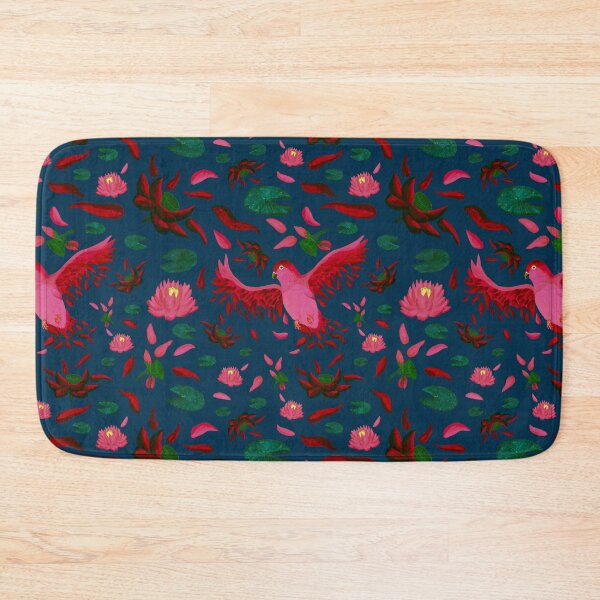 Item preview, From Lotus to Lovebird Pattern - Sunset Pink & Turquoise  designed and sold by EcoElsa.