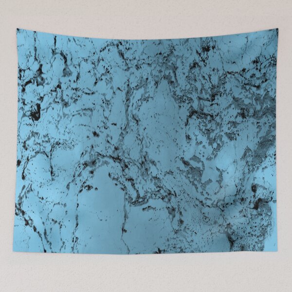 Item preview, Black And Light Blue Marble Background designed and sold by RosieSunflower.