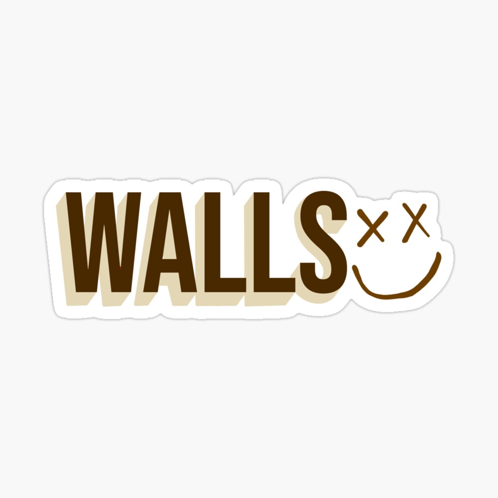 louis tomlinson brown smiley walls Sticker for Sale by noellalee