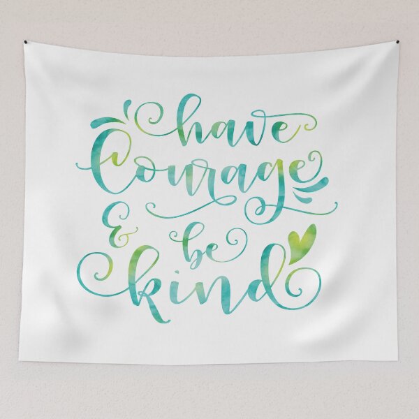 Item preview, Have Courage and Be Kind Watercolor Calligraphy Quote designed and sold by CottonwoodToo.