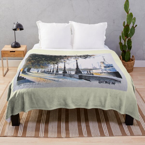 Item preview, Painting of London embankment showing Waterloo Bridge designed and sold by Al Benge.