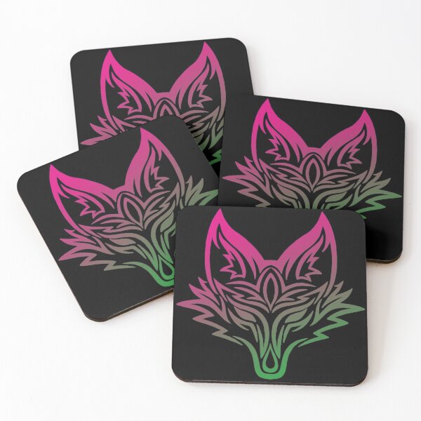 Item preview, Tribal Fox Head - Pink & Green designed and sold by Katrina Montgomery.