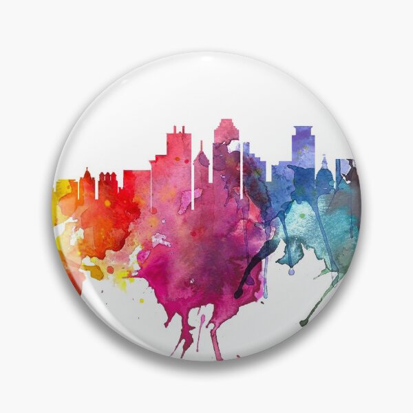 Item preview, Minneapolis Skyline Watercolor Splashes designed and sold by MinnesotApparel.