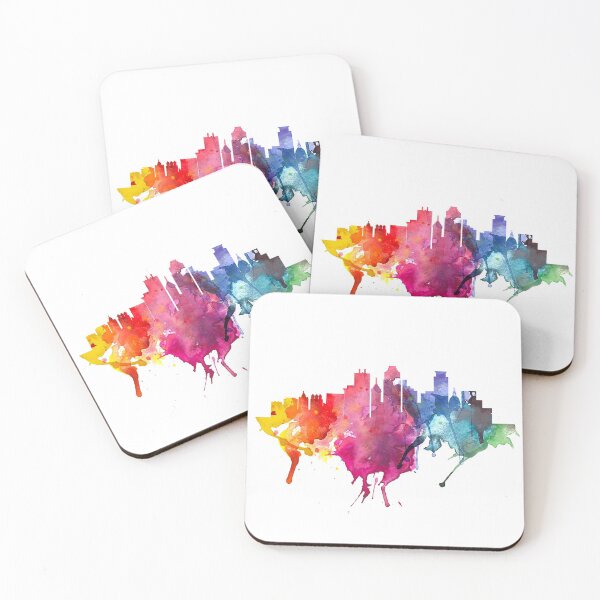 Item preview, Minneapolis Skyline Watercolor Splashes designed and sold by MinnesotApparel.