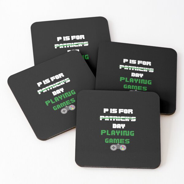 Item preview, P is For Playing Games st Patricks Day, St Patrick's Day Gamers designed and sold by dress-in.