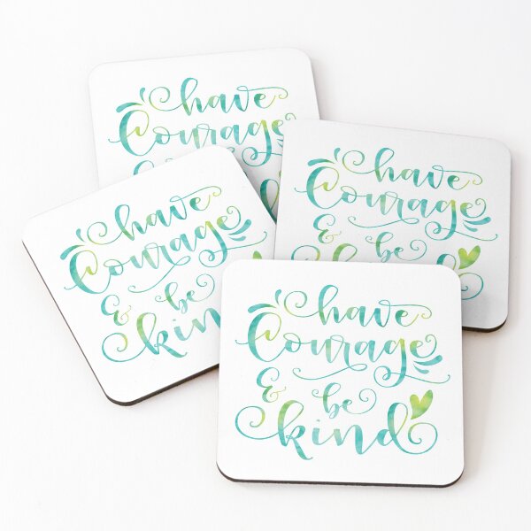 Item preview, Have Courage and Be Kind Watercolor Calligraphy Quote designed and sold by CottonwoodToo.