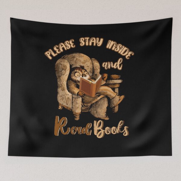 Item preview, Please Stay Inside And Read Books Owl With Book designed and sold by BaseStore.