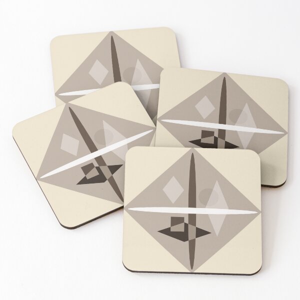 Item preview, Sepia Cream  Geometric Abstract Luxe 36 designed and sold by vortexatelier.