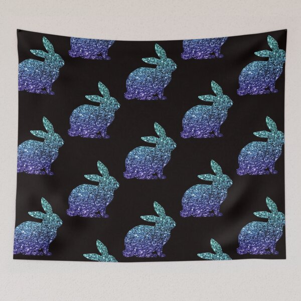 Item preview, Teal and Blue Ombre Faux Glitter Easter Bunny designed and sold by Felicity-K.