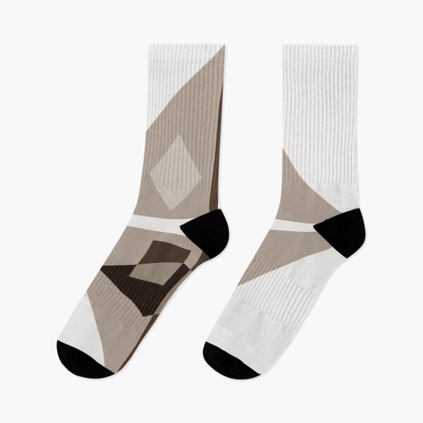 Item preview, Sepia White Geometric Abstract Luxe 37 designed and sold by vortexatelier.