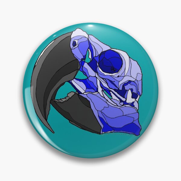 Item preview, Hyacinth Macaw Skull (Blue) designed and sold by TinkerandBone.