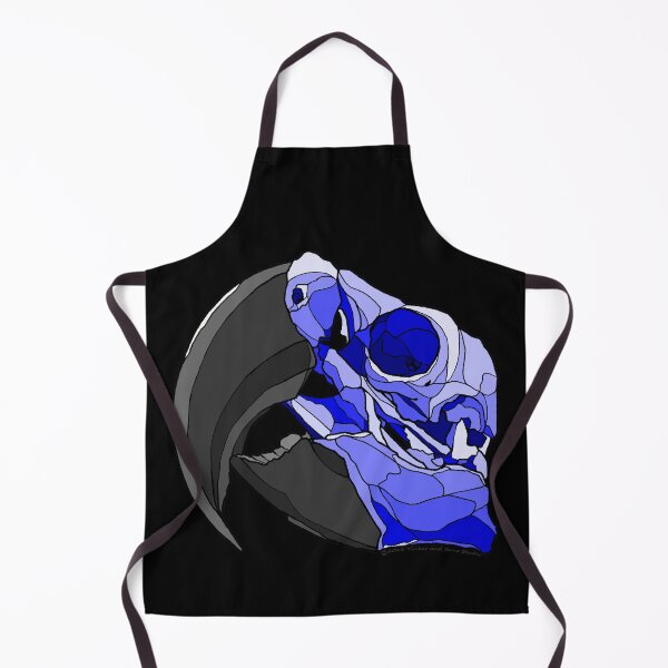 Item preview, Hyacinth Macaw Skull (Blue) designed and sold by TinkerandBone.