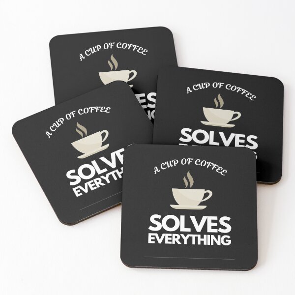 Item preview, A Cup of Coffee Solves Everything designed and sold by LionKnightSky.