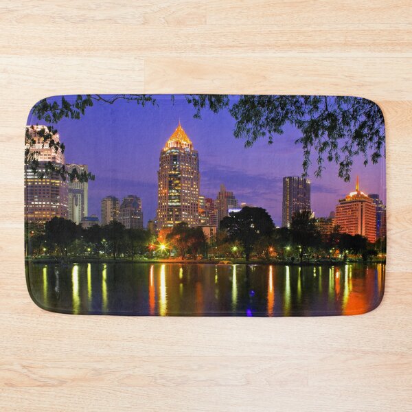 Item preview, Bangkok city and Lumphini Park sunset, Thailand designed and sold by khals1.