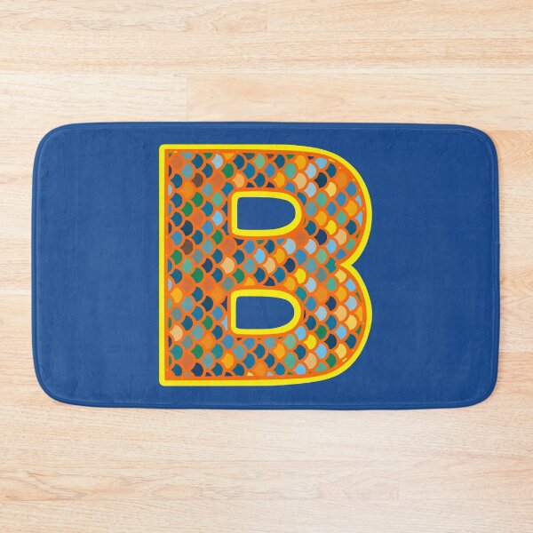 Item preview, Letter B (orange and blue, yellow outline) - Alphabet Characters designed and sold by artfulnotebook.