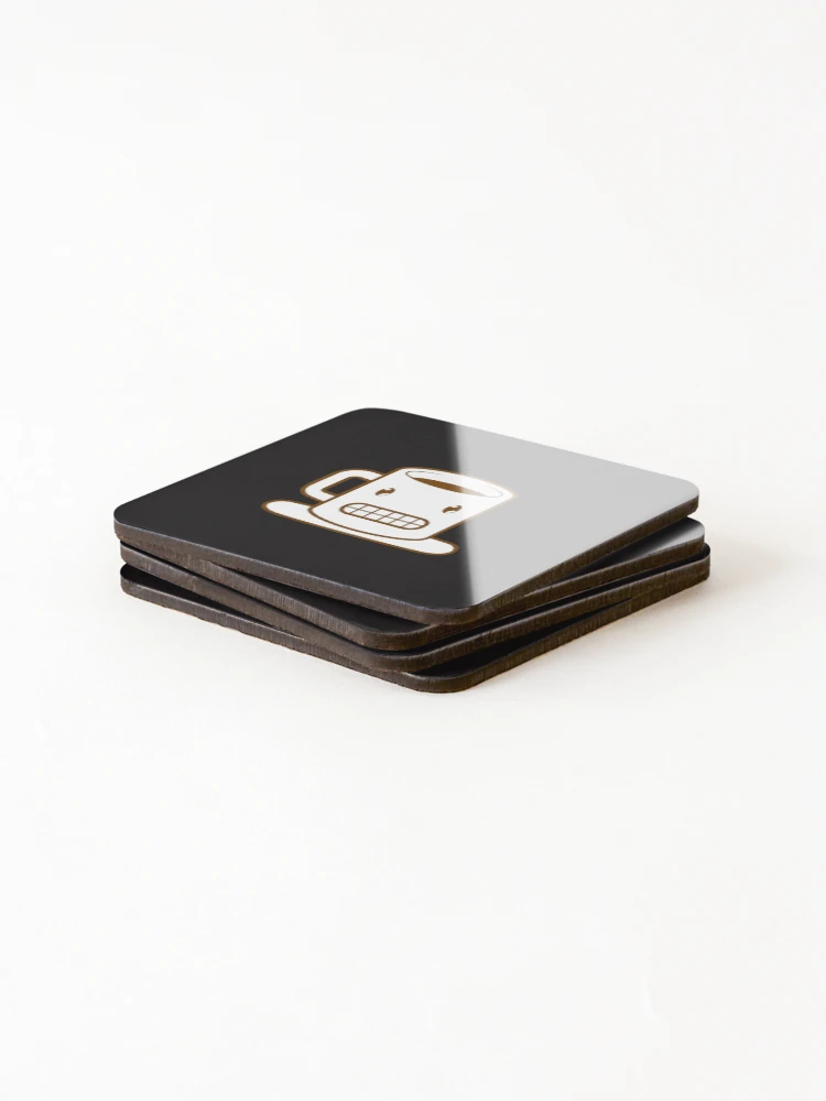 Thumbnail 4 of 5, Coasters (Set of 4), Scared Coffee Cup designed and sold by RedsStickerShop.
