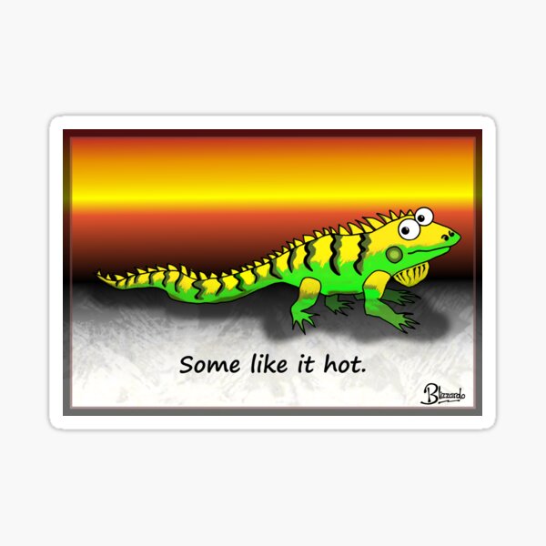 Sunbathing Iguana  Sticker